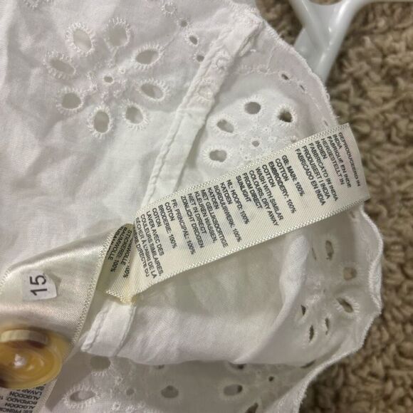 New Fat Face White Eyelet Cutout Button Front Tank Top Size US 10 - Picture 9 of 9